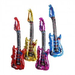 Guitarra metálica inflable