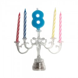 Velas con candelabro led