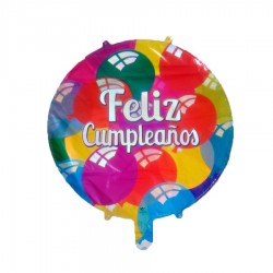Globo de cumpleaños con globos de colores