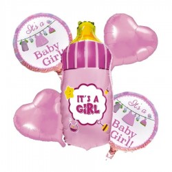 Arreglo bouquet biberón niña