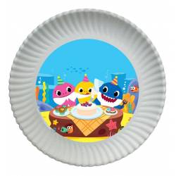 12 platos baby shark