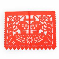 Mantel naranja Día de Muertos