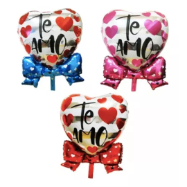 Globo corazón con moño