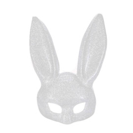 Máscara de conejo blanco